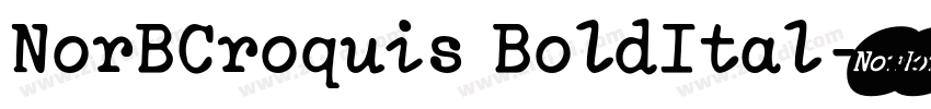NorBCroquis BoldItal字体转换